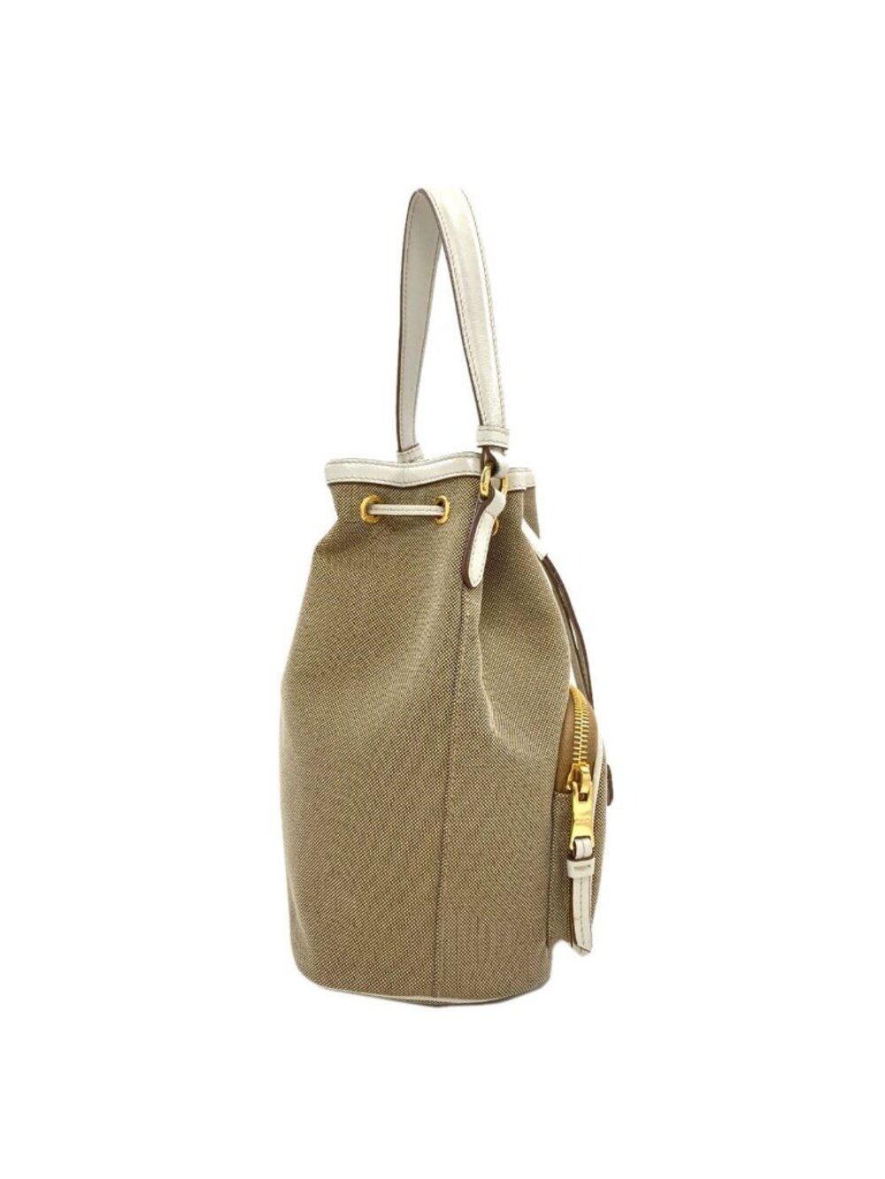Prada Fiocco Drawstring Bag 2-Way Handbag Canvas - Picture 3 of 15